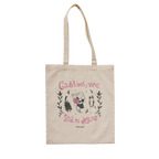 Totebag Gatos, libros y vino, será mi destino de María Gómez