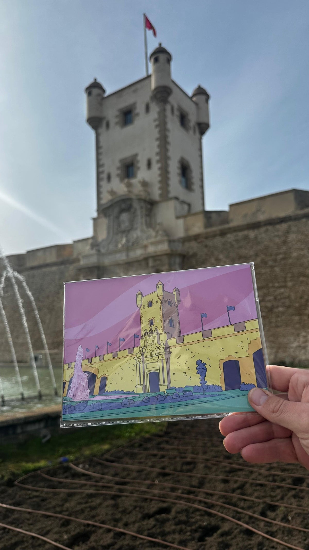 Lámina Puerta Tierra de Cádiz