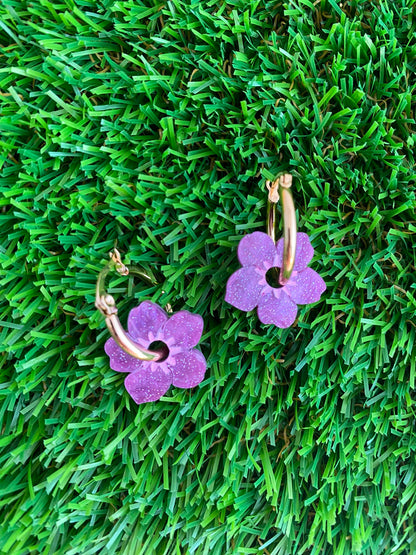 Pendientes Amapolas peque de colores