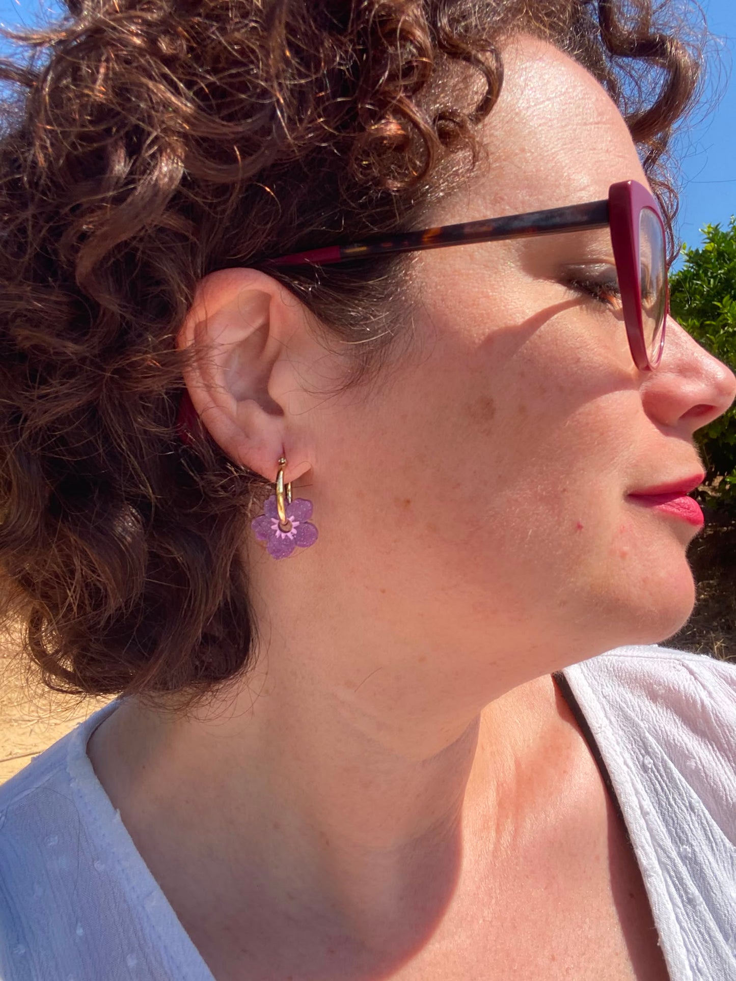 Pendientes Amapolas peque de colores