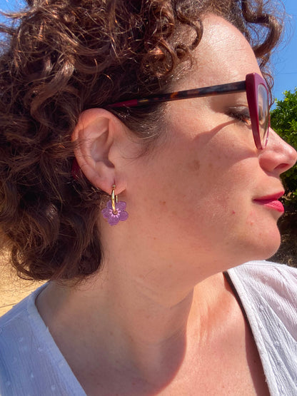 Pendientes Amapolas peque de colores