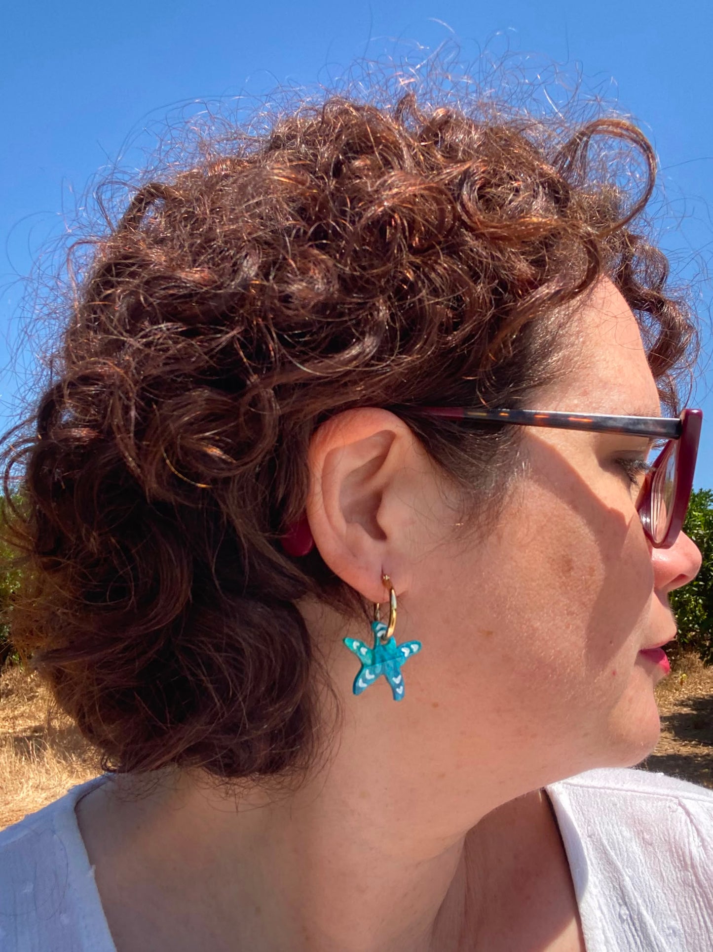 Pendientes pequeños estrella de mar