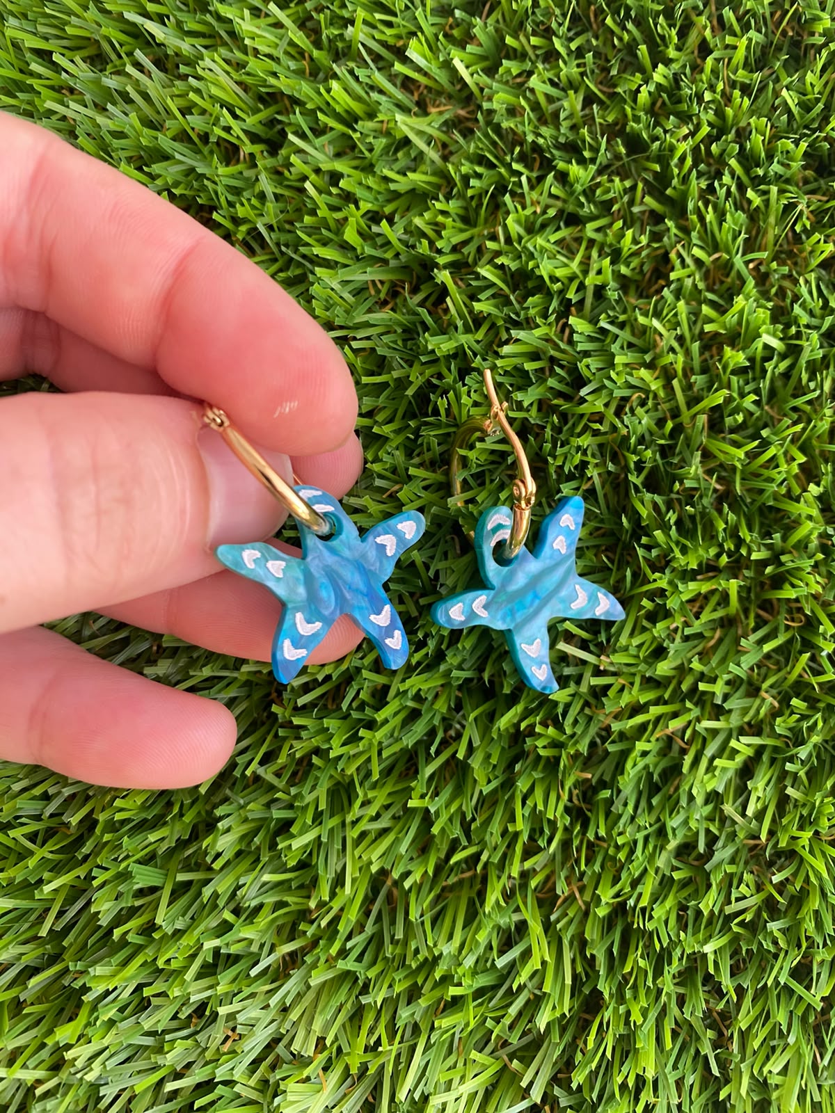 Pendientes pequeños estrella de mar