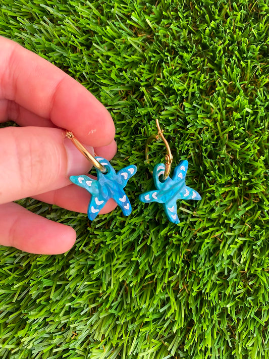 Pendientes pequeños estrella de mar