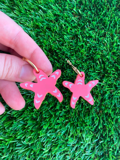 Pendientes estrellas de mar grandes