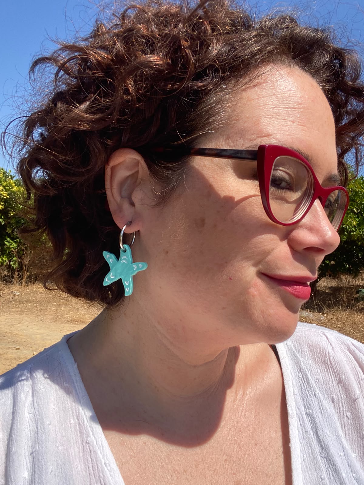 Pendientes estrellas de mar grandes