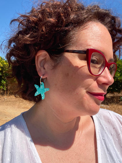 Pendientes estrellas de mar grandes