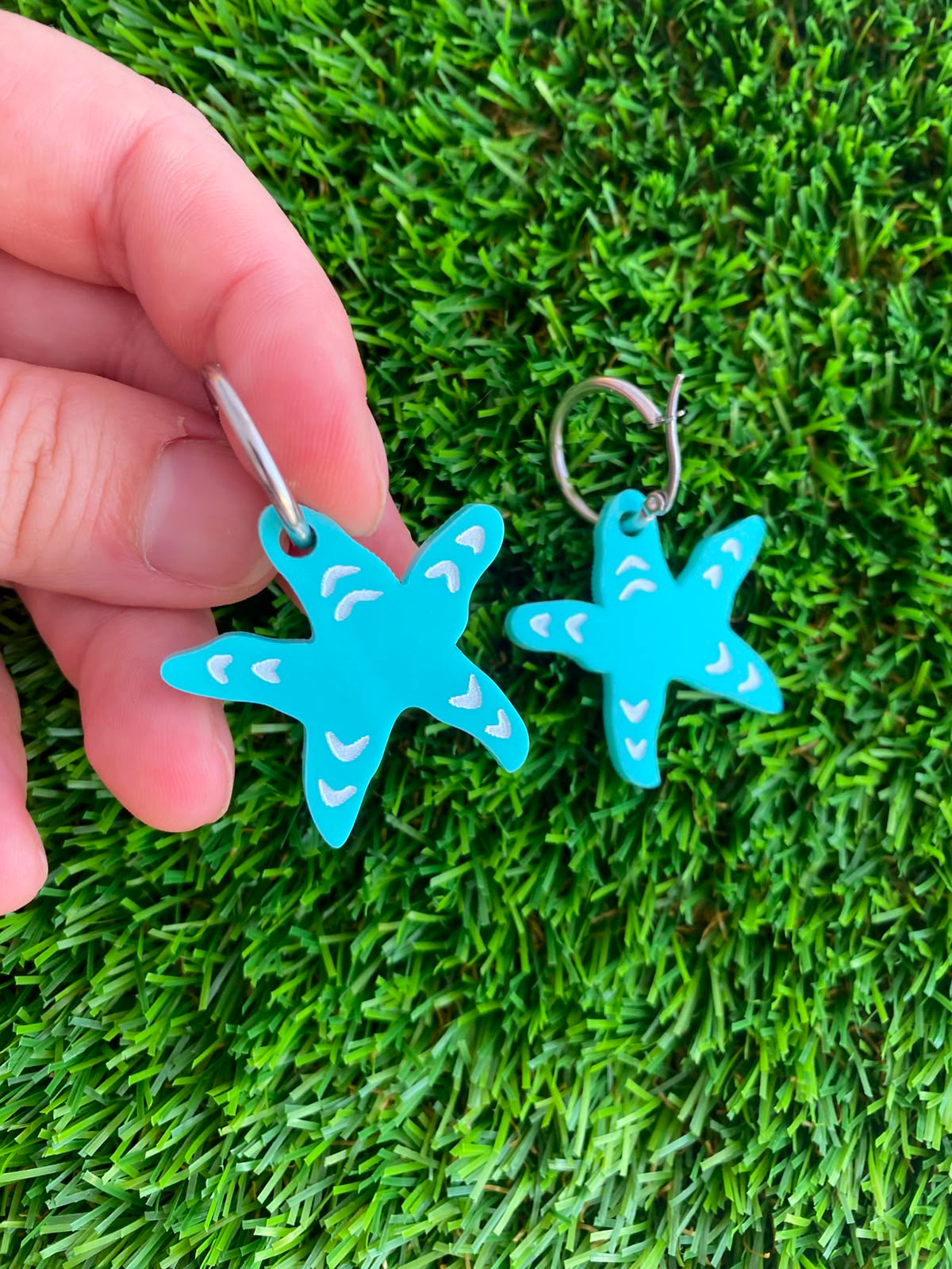 Pendientes estrellas de mar grandes