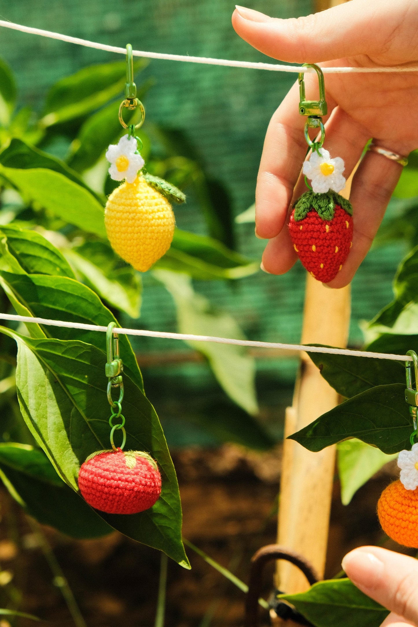 Llaveros de la huerta - crochet