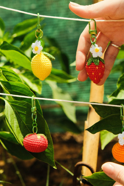 Llaveros de la huerta - crochet