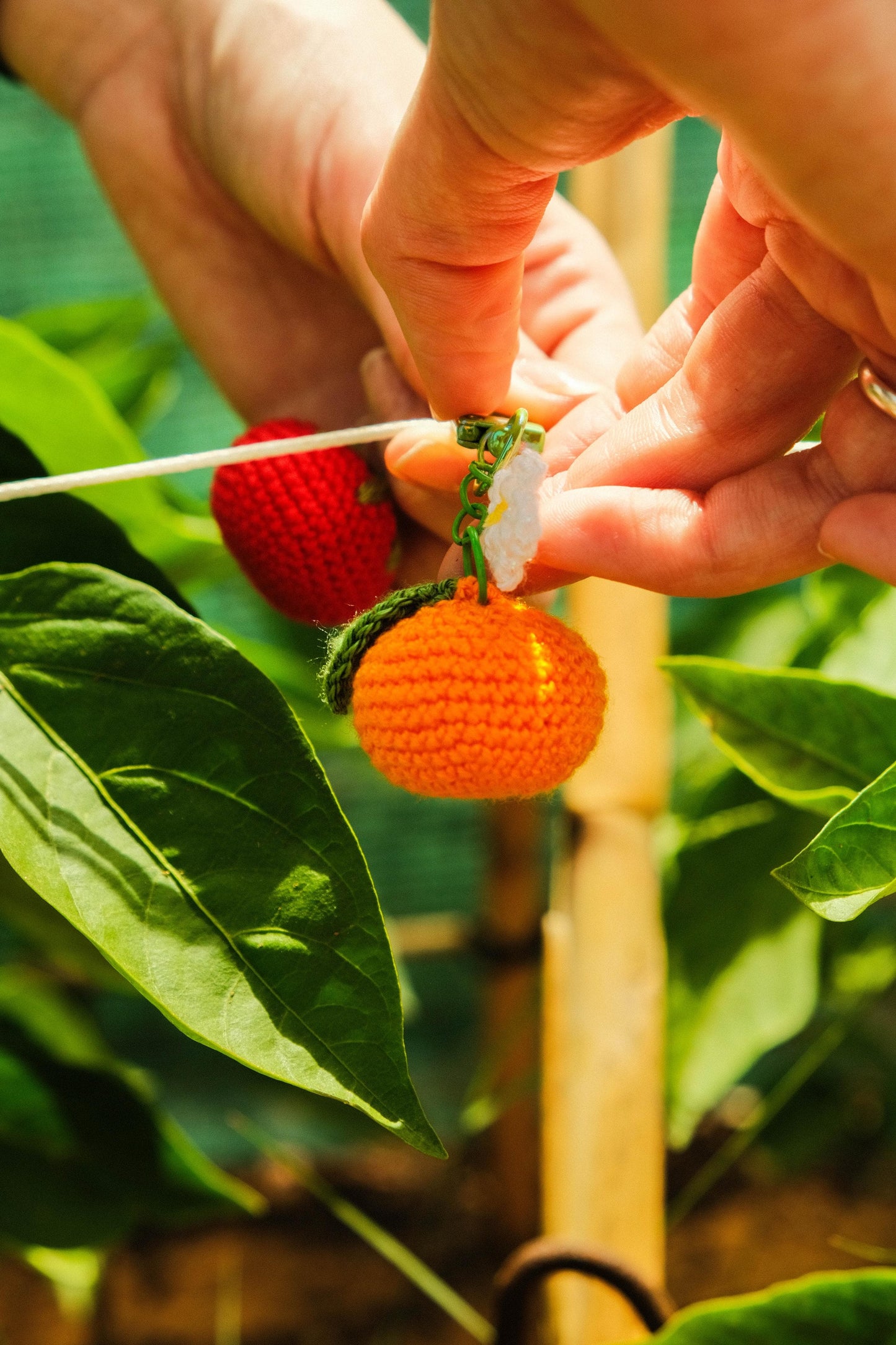 Llaveros de la huerta - crochet