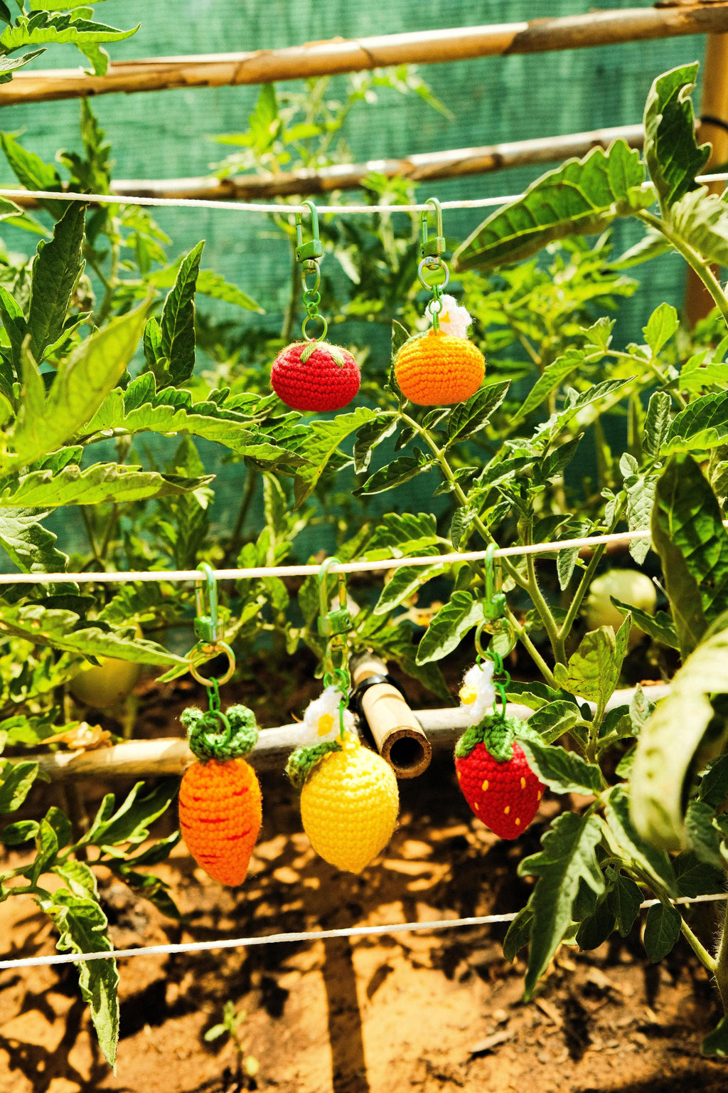 Llaveros de la huerta - crochet