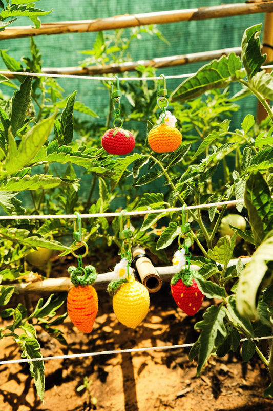 Llaveros de la huerta - crochet