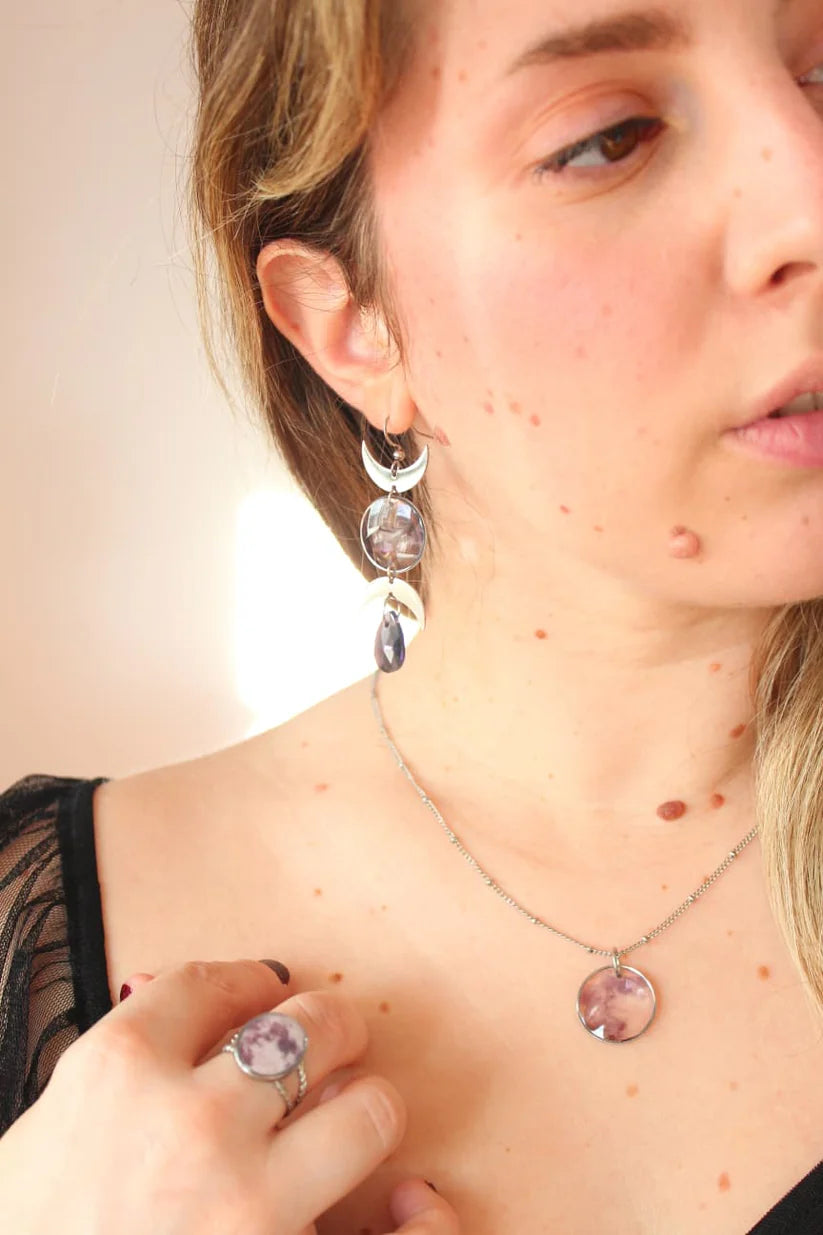 Collar La Luna morada