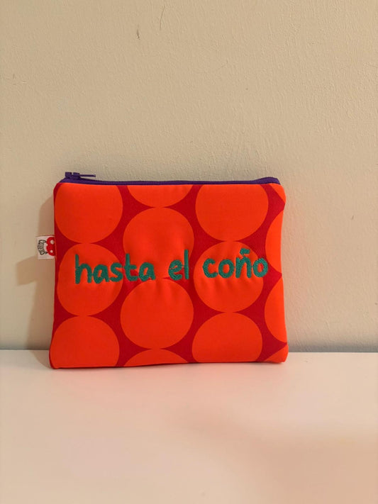 Naranja lunares grandes - Monedero - Hasta el coño