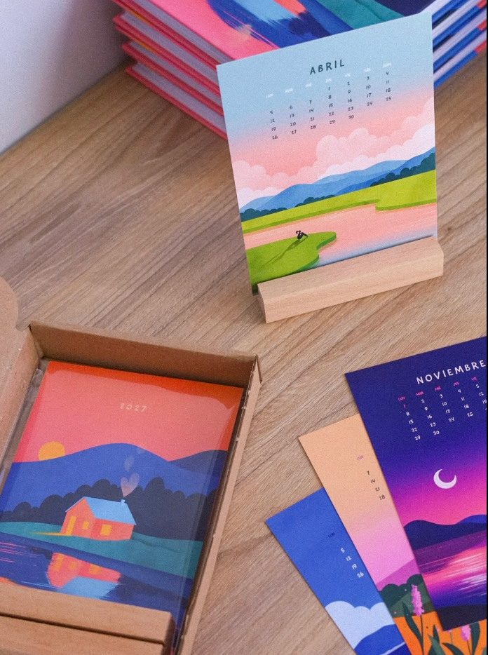 Calendario mesa 2027 - Paisajes