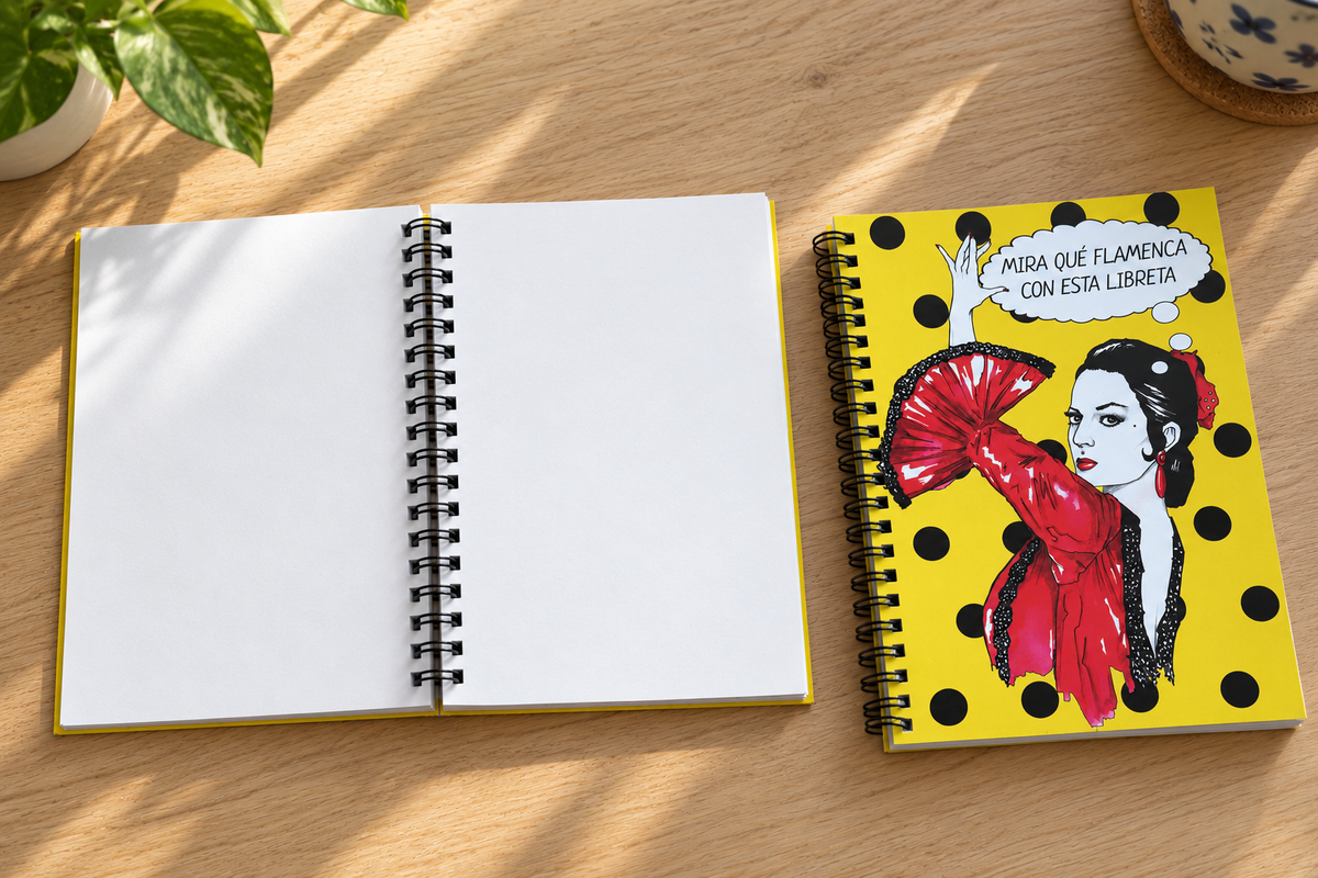 Libreta Lola Flores - Mira qué flamenca con esta libreta.