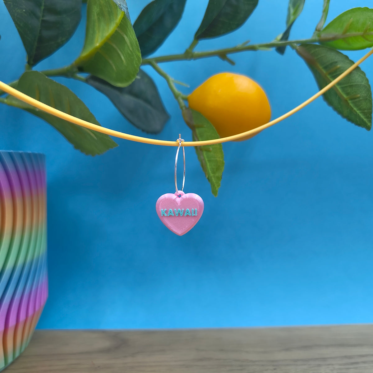 Pendientes Frase Corazón en inglés