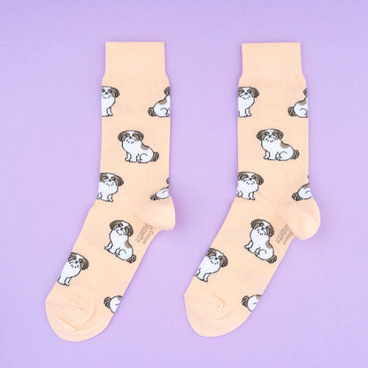 Calcetines coral Shintzu perro