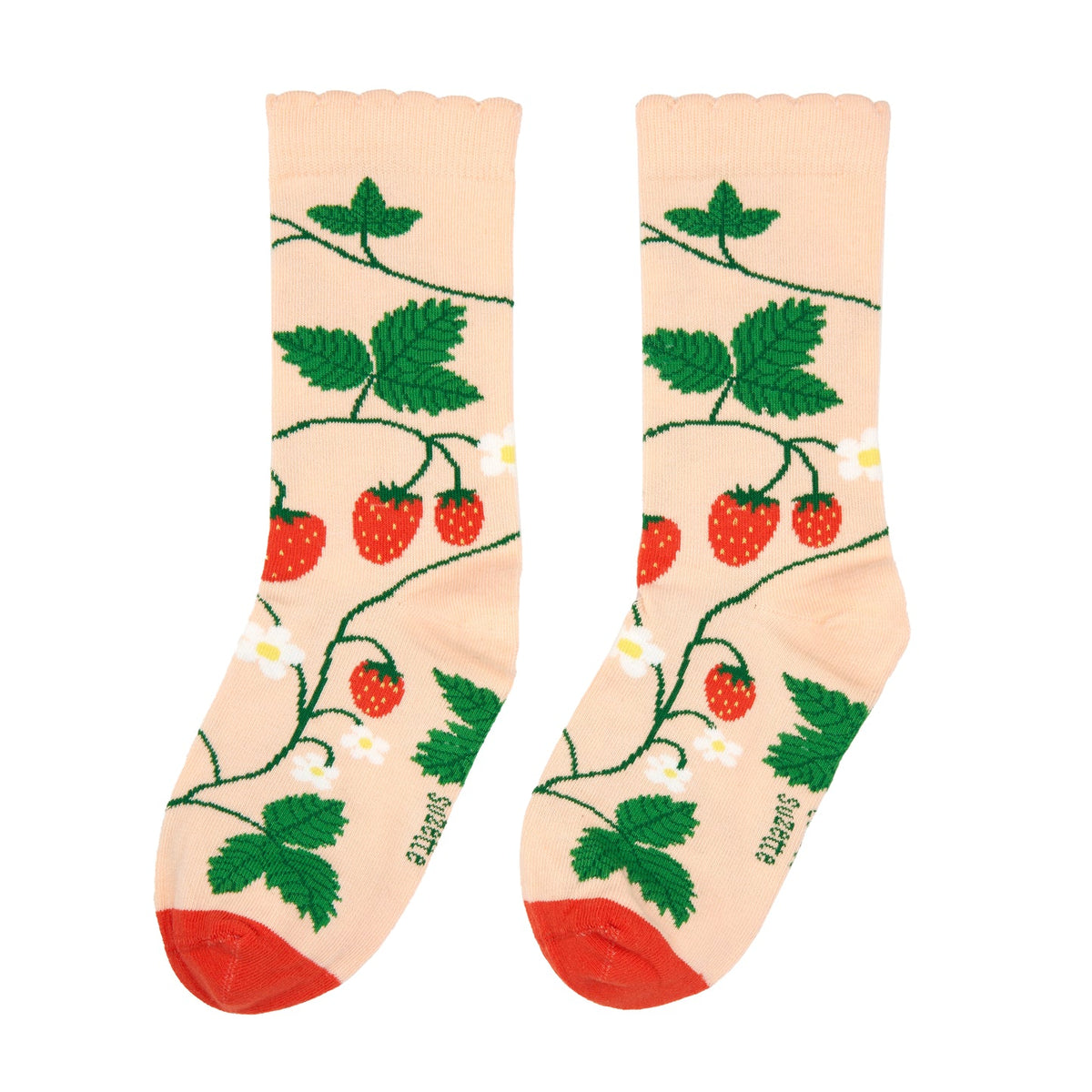 Calcetines de fresas de la huerta