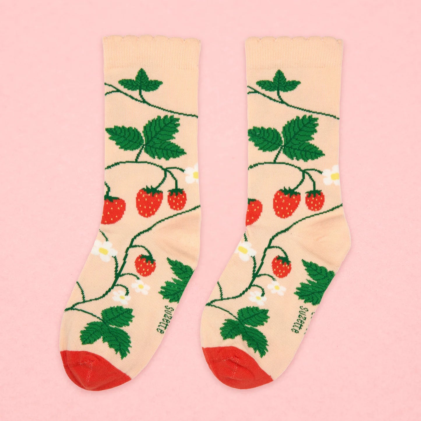 Calcetines de fresas de la huerta