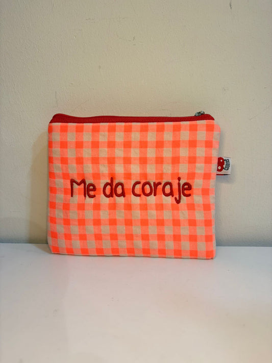 Vichy naranja flúor letra roja - Monedero - Me da coraje