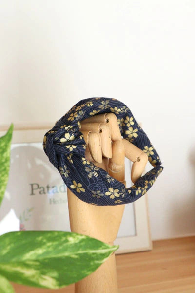 Diadema Flores Doradas - de nudo