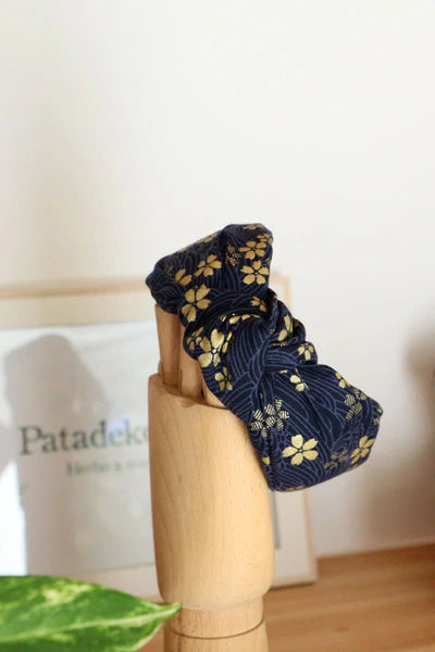 Diadema Flores Doradas - de nudo