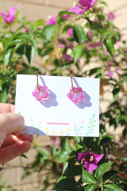 Pendientes Flor Buganvilla