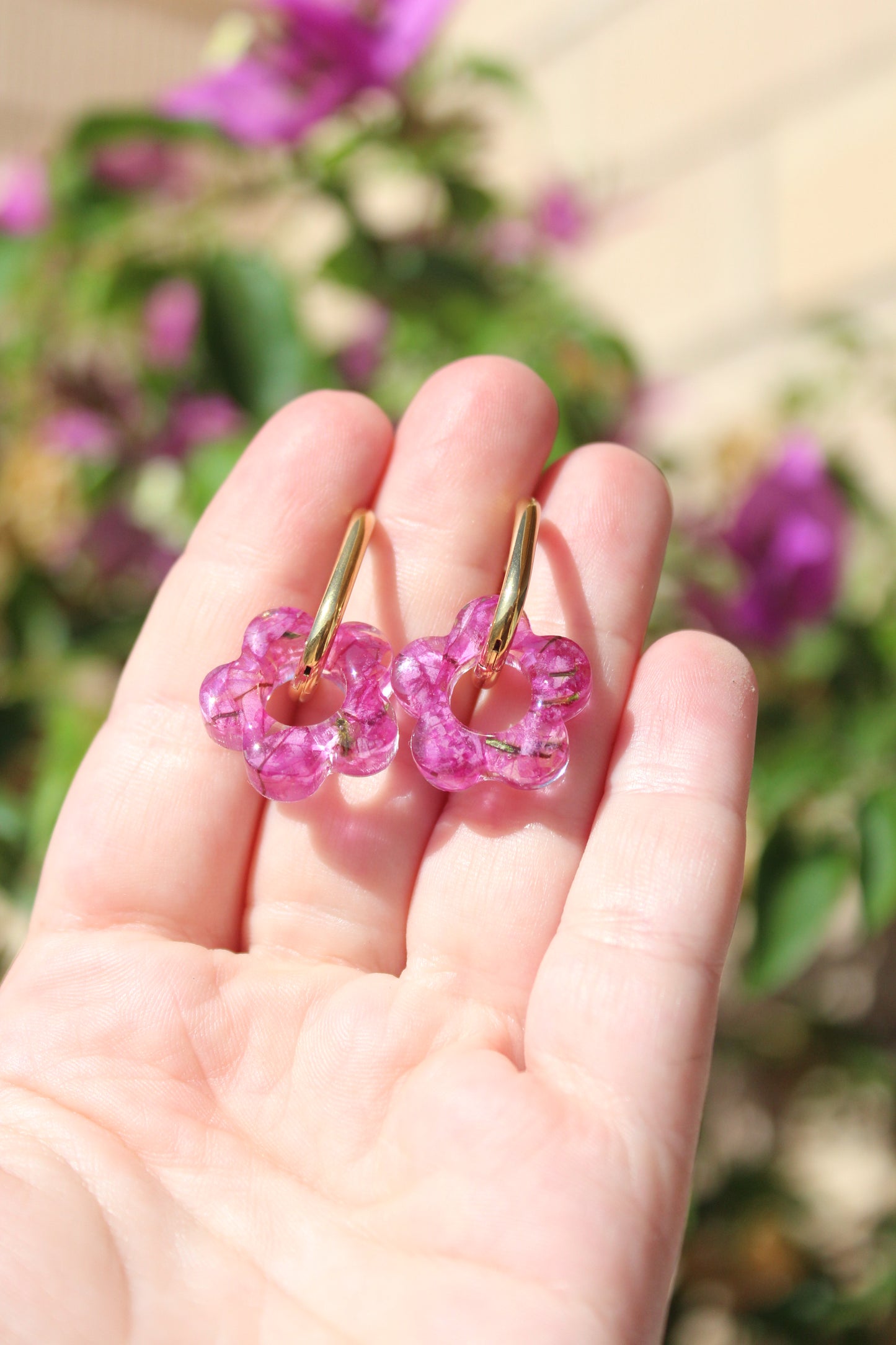 Pendientes Flor Buganvilla