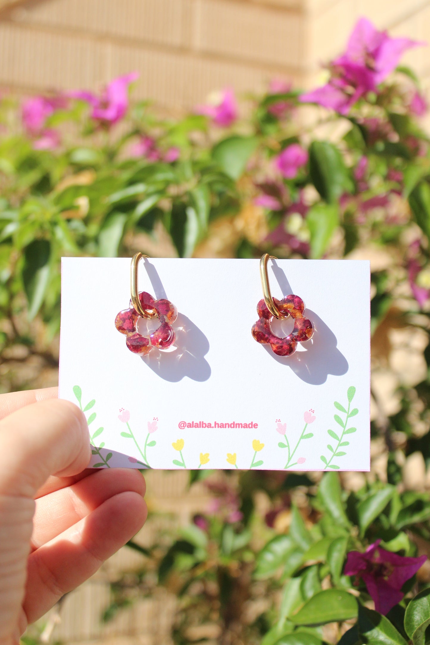 Pendientes Flor Mix de Rosas