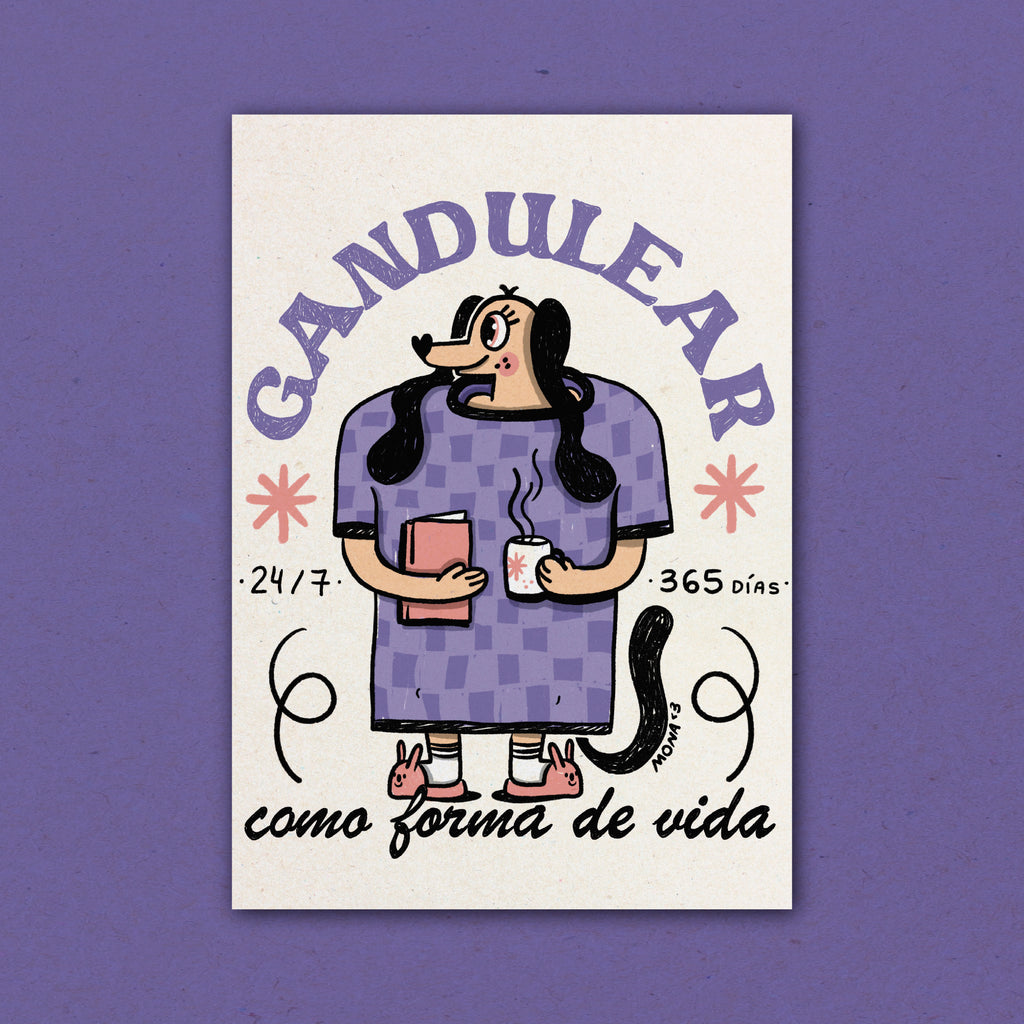Lámina Perro Gandulear como forma de vida