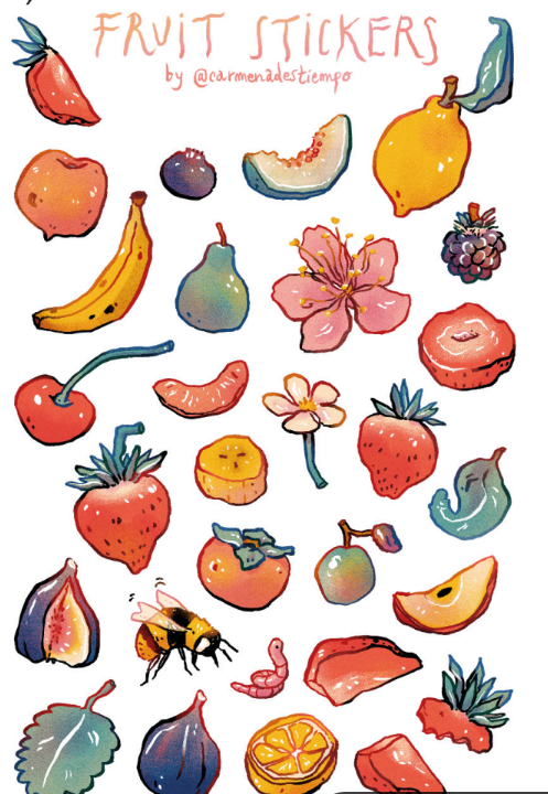Pegatinas Frutas