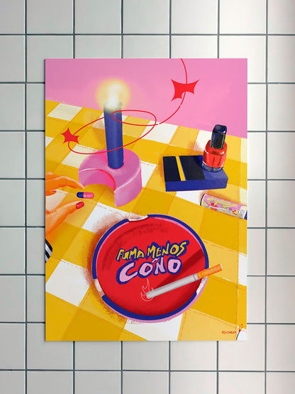 Lámina Fuma menos coño