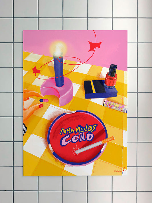 Lámina Fuma menos coño