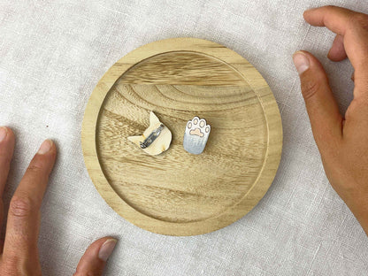 Broche doble: Gato y pata