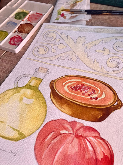 Lámina "Te amo como al gazpacho en verano"