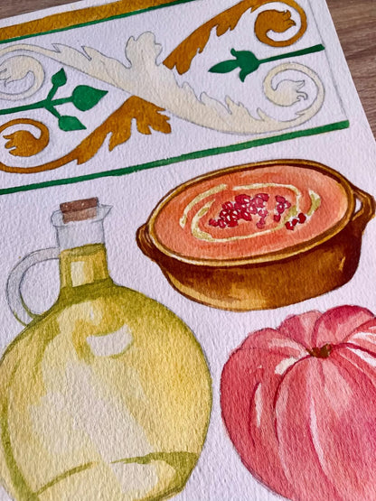 Lámina "Te amo como al gazpacho en verano"