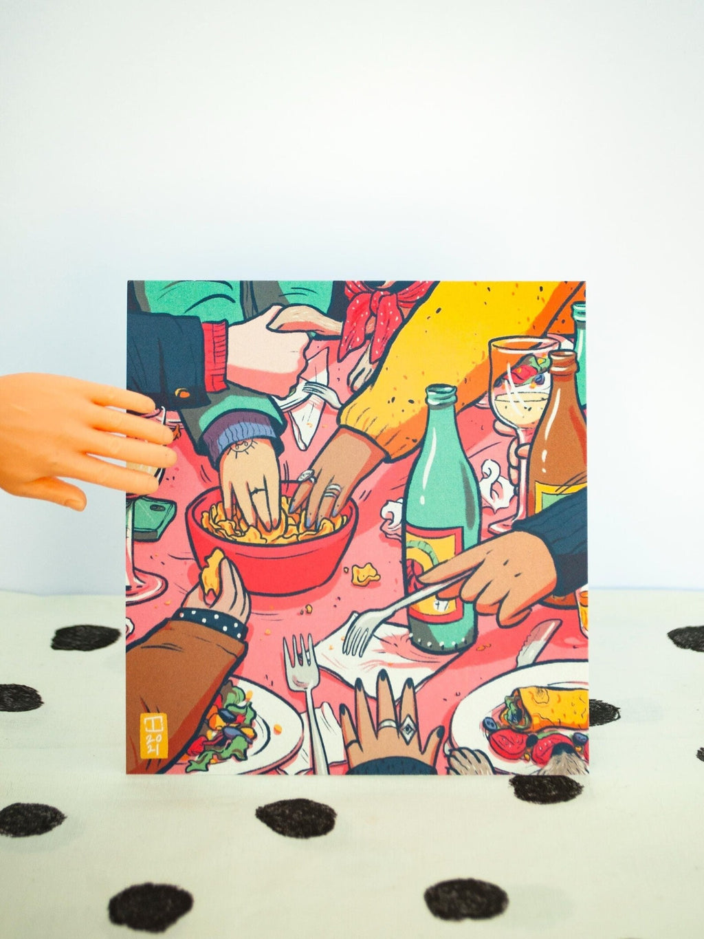 Lámina cuadrada La última cena
