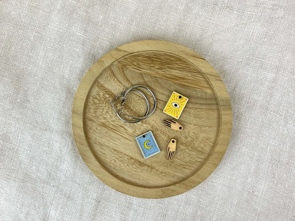 Pendientes aro Cartas del Tarot y mano