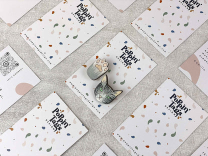 Broche doble: Gato y pata