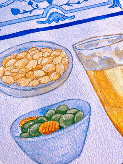 Lámina "Cañas y jarana contigo donde te de la gana"