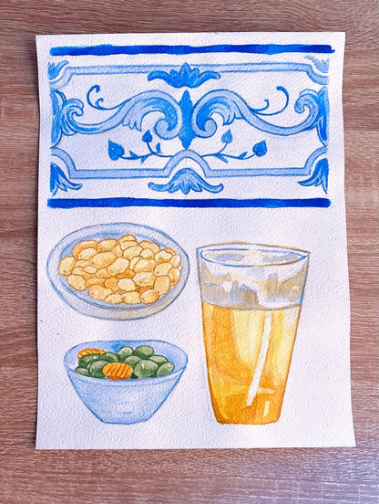 Lámina "Cañas y jarana contigo donde te de la gana"