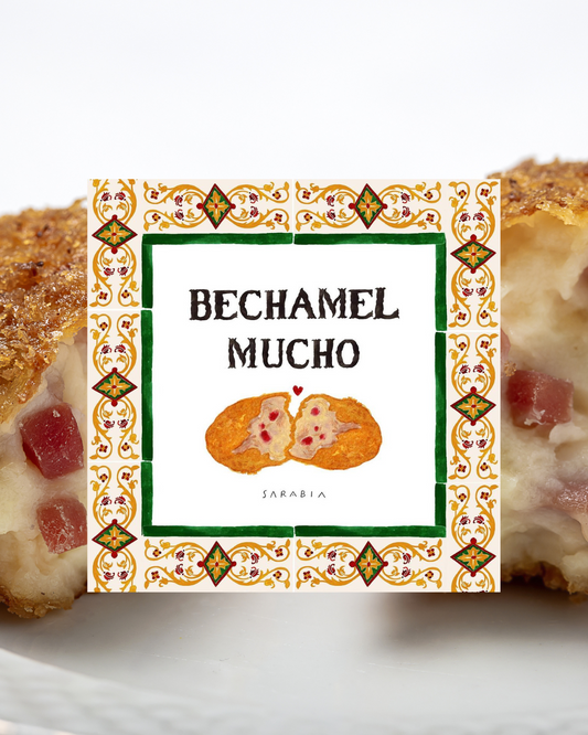 Lámina Bechamel mucho con croquetas