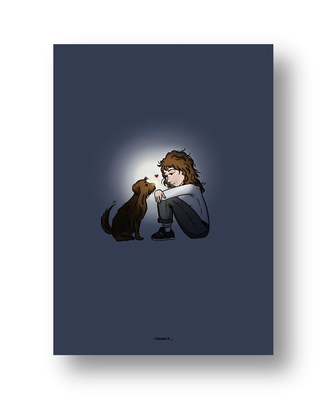 Lámina Amor de perro son tu luz