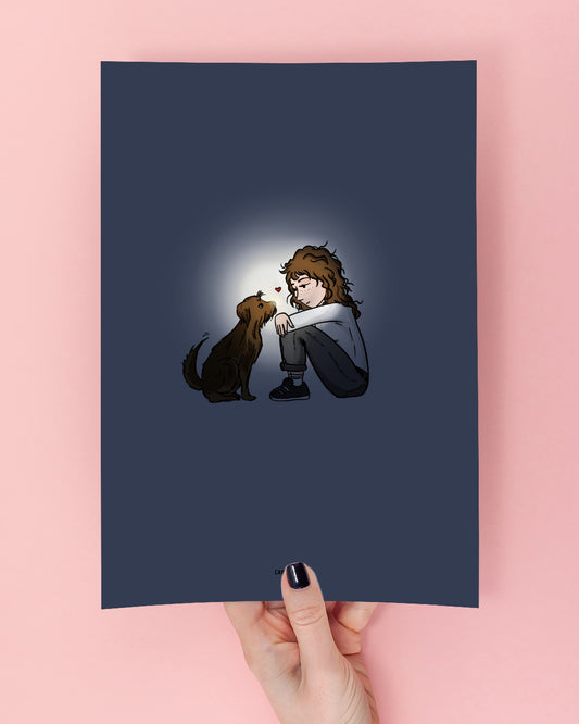 Lámina Amor de perro son tu luz