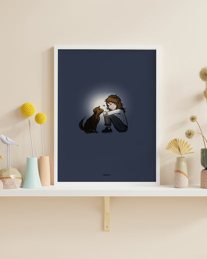 Lámina Amor de perro son tu luz