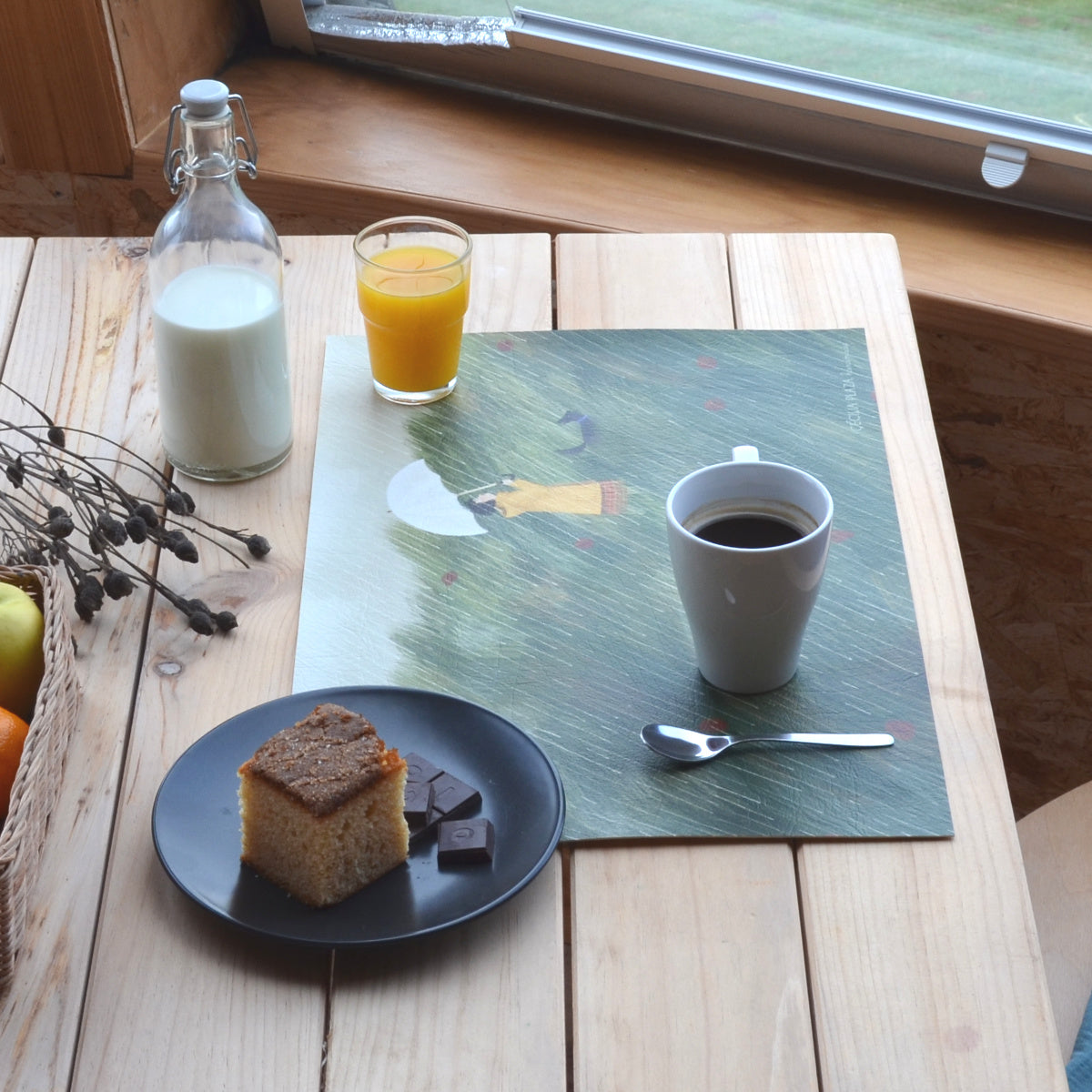 Mantelito lluvia mujer y perrito