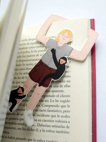 Marcapáginas Jane Goodall mono