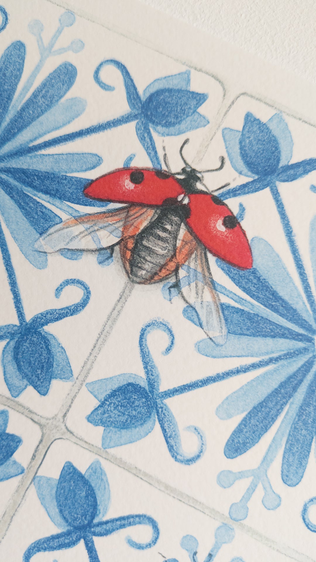 Azuejos Lámina cuadrada azulejos mariquitas – La Tienda de La Vecina